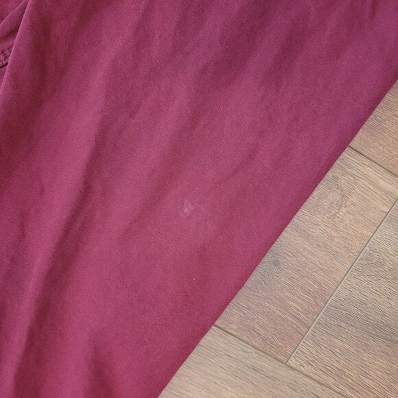 Cabelas Shirt Mens 3XL TALL Burgundy Button Down Flap Pockets Heavy 100% Cotton - Picture 12 of 15